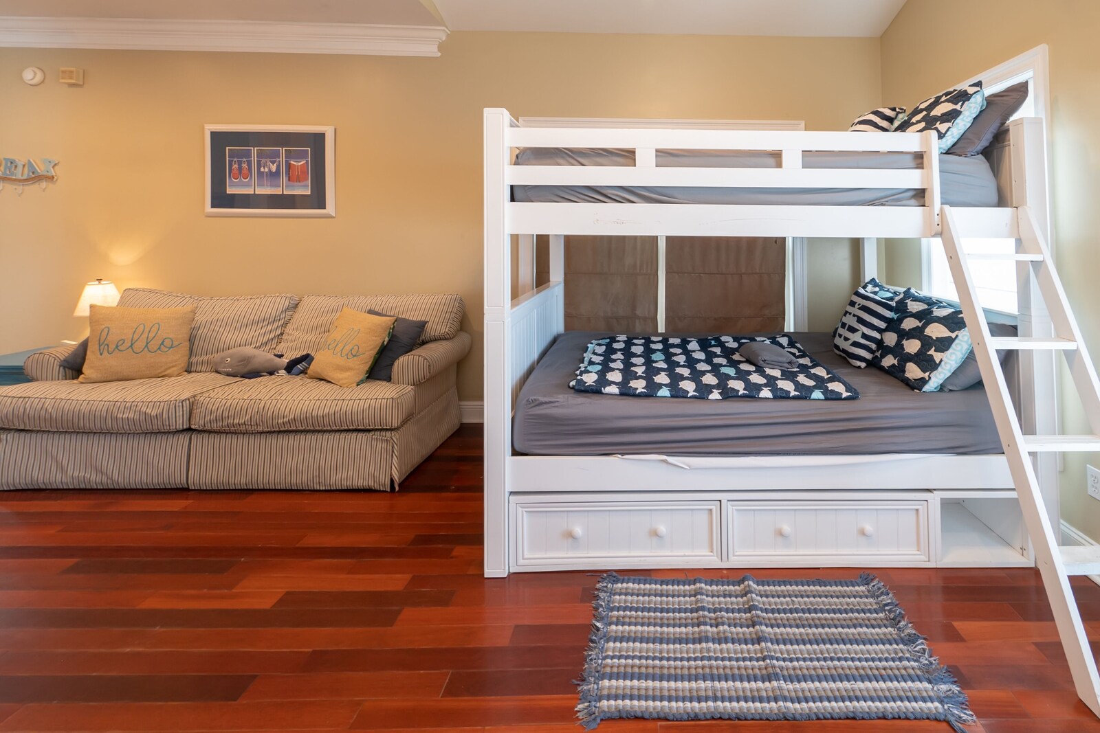 child friendly, couch, room, indoor, bed, private space, daytime at Albacore Adventure PCB