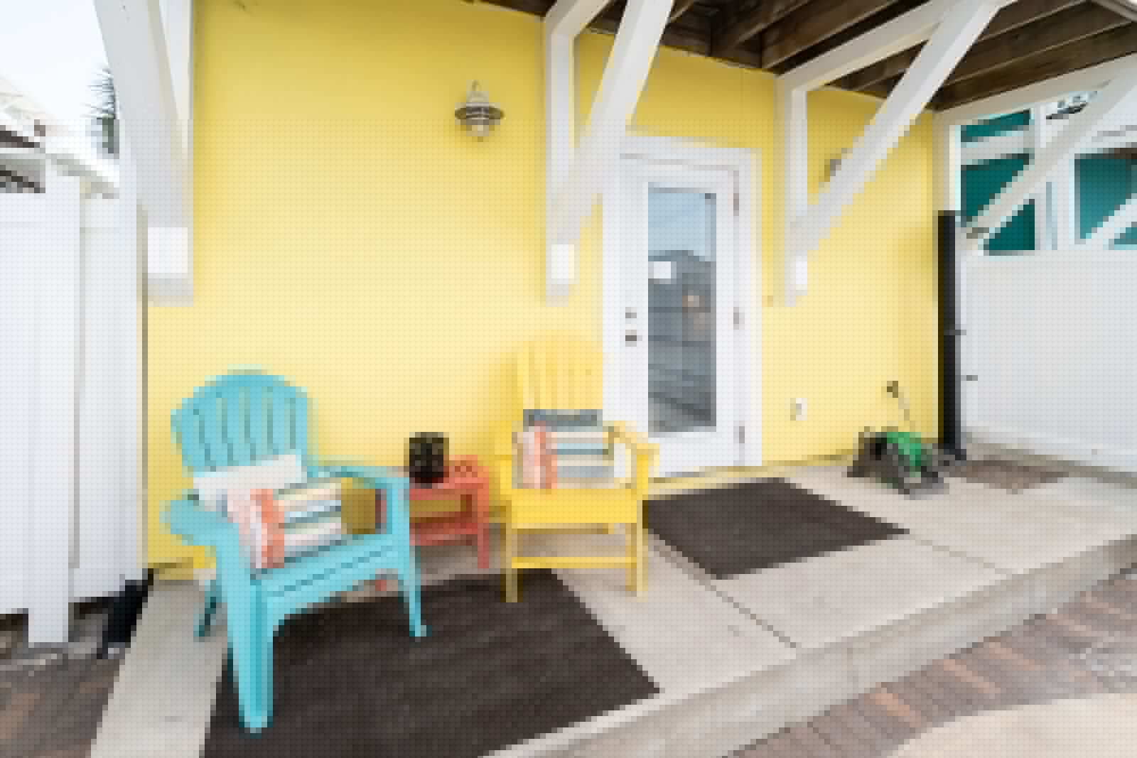 property entrance, outdoor, terrace patio, staircase, summer, daytime at Albacore Adventure PCB
